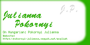 julianna pokornyi business card